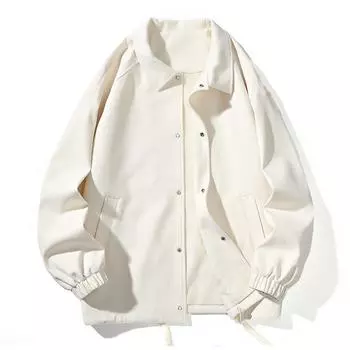 Мужская повседневная куртка весна-осень, новая универсальная простая куртка мужская короткая молодежная однотонная куртка с лацканами M