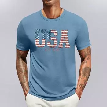 Мужская повседневная мода, удобная кофта-свитшот с надписью «День независимости» XXL