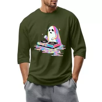 Мужская повседневная модная футболка с круглым вырезом и рукавом три четверти S