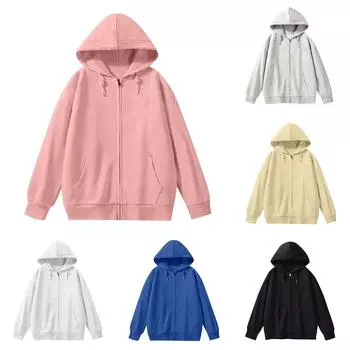 Мужская повседневная модная однотонная толстовка с длинными рукавами и капюшоном, с карманом на молнии XXXL розовый