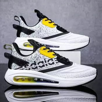 Мужская повседневная мягкая женская обувь на воздушной подушке для бега, спортивная обувь для тренировок, мужская дизайнерская обувь класса люкс белого и черного цвета для мужчин 2024 36