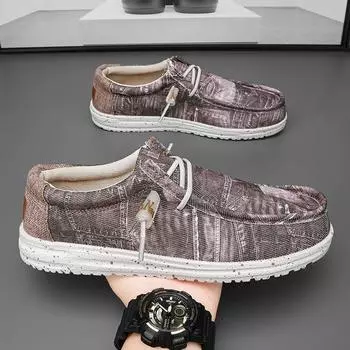 Мужская повседневная обувь без шнуровки, удобные лоферы, мягкая обувь для отдыха, прогулок, путешествий, мужская обувь на плоской подошве 40 коричневый