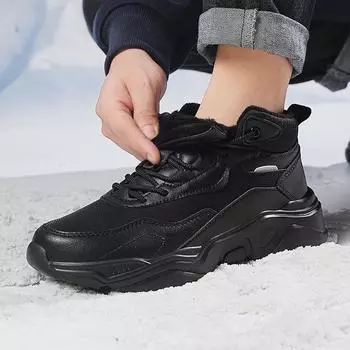 Мужская повседневная обувь большого размера, теплая и легкая спортивная обувь для зимы, модные и универсальные кроссовки на толстой подошве, партия из розницы 39