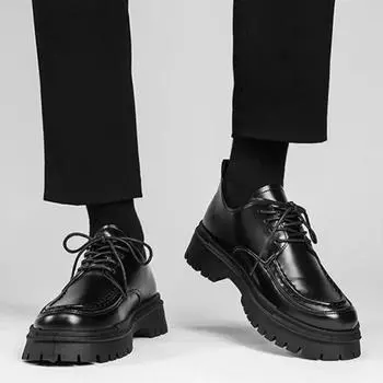 Мужская повседневная обувь, деловая, официальная, кожаная обувь для мужчин, высокое качество, модные, нарядные, без застежек, летняя распродажа, классические, оригинальные, для взрослых, из ПУ 39