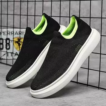 Мужская повседневная обувь для активного отдыха, дышащая спортивная обувь для ходьбы на платформе, сетчатая модная дорожная обувь, удобные кроссовки Tenis Masculino 2024 36 чёрный