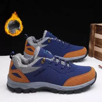 Мужская повседневная обувь для активного отдыха, теплая, утолщенная, нескользящая, износостойкая, походная обувь, мужская, большого размера, повседневная, спортивная, хлопковая обувь 39~50 39