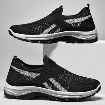 Мужская повседневная обувь для ходьбы, дышащая, нескользящая, удобная обувь для вождения, туфли на платформе, легкие сетчатые кроссовки 39 синий