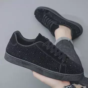 Мужская повседневная обувь для ночных клубов, модная спортивная обувь с ярким дизайном в виде бриллиантов, нишевый гонконгский стиль для общительных парней. 44