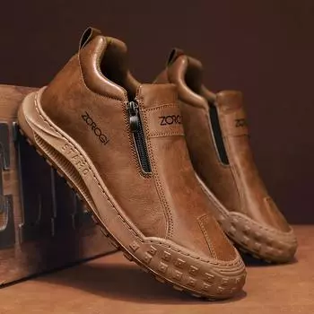 Мужская повседневная обувь для отдыха на открытом воздухе Кожаные туфли Кроссовки 39 бежевый