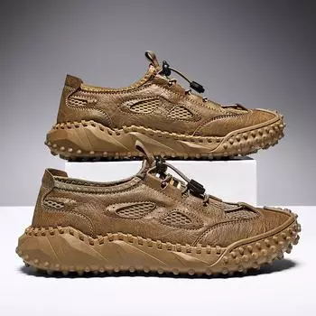 Мужская повседневная обувь для отдыха на открытом воздухе Кроссовки с противоскользящей подошвой Прогулочная обувь Мокасины Мужская обувь Обувь для вождения Мужская 38 чёрный