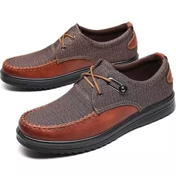 Мужская повседневная обувь, дышащая обувь на шнуровке, на плоской подошве, мужские кроссовки, новая мода, повседневная кожаная обувь для мужчин 48 серый