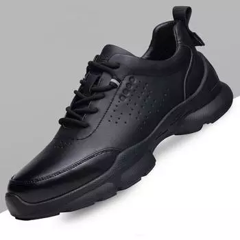 Мужская повседневная обувь, дышащие кроссовки, черные легкие рабочие туфли с низким верхом, мягкая подошва, удобная обувь для ходьбы, универсальная мужская обувь. 39