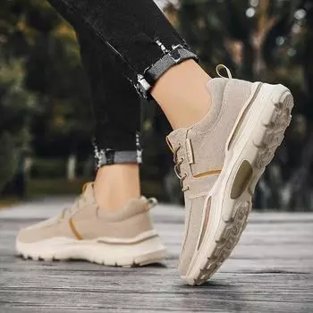 Мужская повседневная обувь, дышащие мокасины из парусины, новые удобные мужские туфли для ходьбы на открытом воздухе, классические мужские туфли, кроссовки большого размера 39 хаки