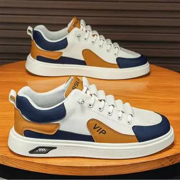 Мужская повседневная обувь из дышащей белой кожи на плоской подошве, модная обувь для вождения, ходьбы, скейтбординга, теннисные туфли для мужчин 39