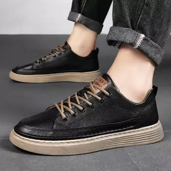 Мужская повседневная обувь из искусственной кожи, удобные кроссовки, нескользящие туфли на плоской подошве, модная осенняя обувь для вождения, лоферы, мокасины 39