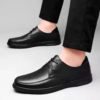 Мужская повседневная обувь из натуральной кожи, на шнуровке, высококачественная брендовая мужская деловая обувь, классические свадебные туфли-оксфорды для мужчин 38