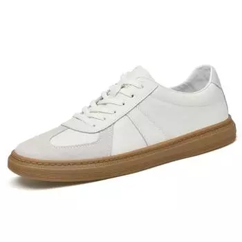 Мужская повседневная обувь из натуральной кожи, деловая офисная обувь на шнуровке, белая, черная мужская обувь, модные кроссовки 38 чёрный