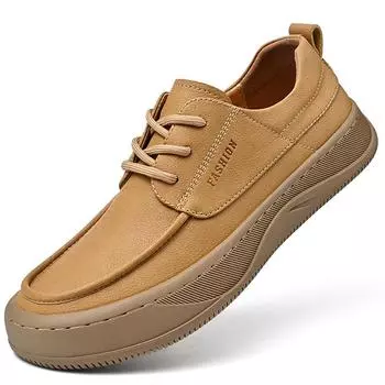 Мужская повседневная обувь из натуральной кожи ручной работы. Удобные мокасины. Мужская деловая обувь на плоской подошве. 38 хаки