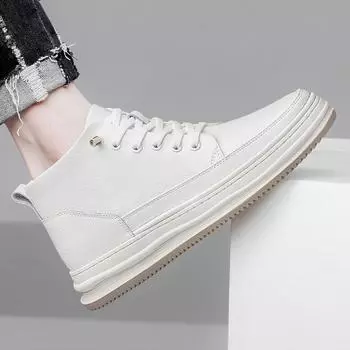 Мужская повседневная обувь из натуральной кожи, высококачественные ботинки для мотокросса с боковой молнией, роскошные брендовые мужские ботильоны, универсальные базовые ботинки 37