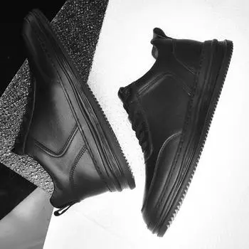 Мужская повседневная обувь из натуральной кожи, черные осенне-зимние туфли дерби на шнуровке, мужская красивая непромокаемая обувь, мужские кроссовки на плоской подошве 38 темно серый