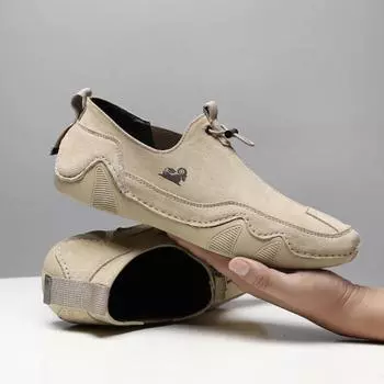 Мужская повседневная обувь, кроссовки, кожаная обувь, мокасины, роскошная обувь ручной работы, мужские лоферы на плоской подошве, удобная прогулочная обувь для вождения 41