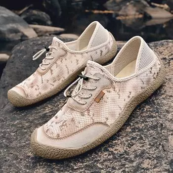 Мужская повседневная обувь, летние кроссовки с дышащей сеткой 39 серый