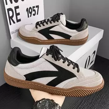 Мужская повседневная обувь, летняя новая дышащая мужская обувь на мягкой подошве, модная повседневная сетчатая спортивная удобная мужская вулканизированная обувь 39 белый