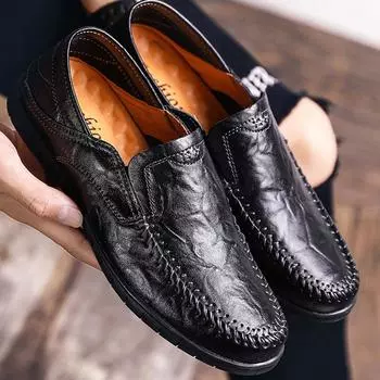Мужская повседневная обувь Модельные туфли Мужская кожаная обувь 38-46 38 чёрный