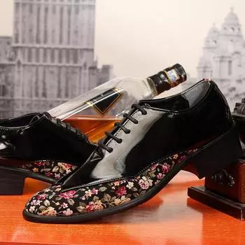 Мужская повседневная обувь, модная деловая роскошная лоскутная обувь с острым носком для свадебной вечеринки 38 белый