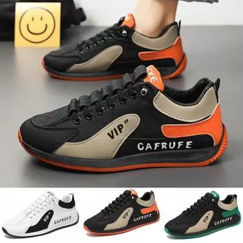 Мужская повседневная обувь, модная обувь на плоской платформе, прогулочная обувь для бега 39 белый