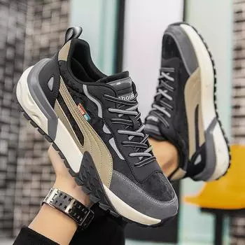 Мужская повседневная обувь, модная универсальная обувь, нескользящая, износостойкая, мужская спортивная обувь для походов, мужские повседневные кроссовки, обувь, популярная 39 бежевый
