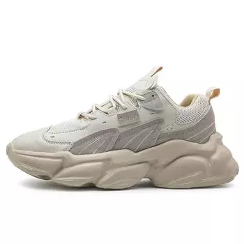 Мужская повседневная обувь, модные мужские толстые кроссовки, увеличивающие рост, папины туфли, толстая подошва, износостойкая мужская обувь 2024 39 бежевый