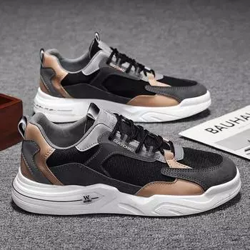 Мужская повседневная обувь, модные сетчатые мужские кроссовки для отдыха, вулканизированная обувь на платформе с круглым носком, Zapatillas Hombre 39