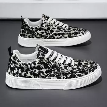 Мужская повседневная обувь, модные туфли с низким верхом, универсальные мужские кроссовки 39 белый