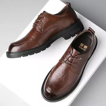 Мужская повседневная обувь, мокасины, кроссовки, ретро, ручной работы, мокасины, обувь, мужская обувь 38 чёрный