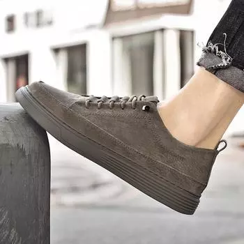 Мужская повседневная обувь Мягкая подошва Мужские удобные кроссовки для мужчин Лоферы Обувь для взрослых Элегантные мужские туфли для сноуборда Однотонные туфли на плоской подошве 38 бежевый