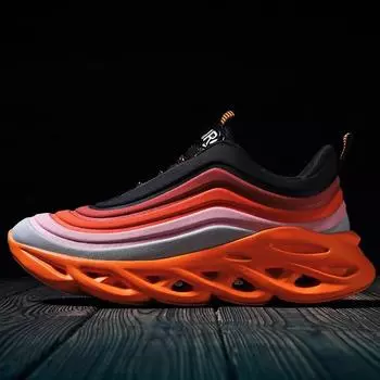 Мужская повседневная обувь Мужская летняя спортивная обувь Обувь 46 размера Мужская обувь Мужская теннисная обувь Мужская обувь для бега 44 оранжевый