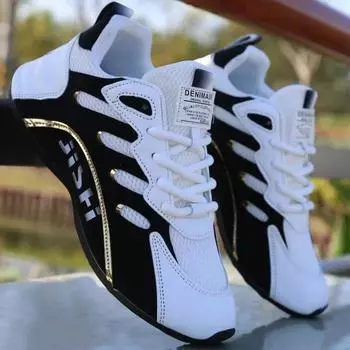 Мужская повседневная обувь, мужская осенняя мода, сетчатая дышащая легкая повседневная обувь, новые удобные туфли на плоской подошве с мягкой подошвой, кроссовки на шнуровке 39 серый