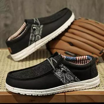 Мужская повседневная обувь, мужские лоферы, удобная обувь для вождения, мокасины, мужская обувь на плоской подошве 40 чёрный