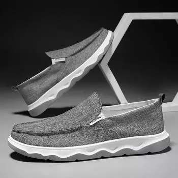 Мужская повседневная обувь Мужские мокасины слипоны Весенние новые туфли на плоской подошве Мужская дышащая мужская повседневная обувь Нескользящая обувь Мокасины большого размера 44 39 синий