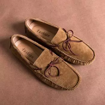 Мужская повседневная обувь Мужские мокасины Замшевые кроссовки Мужские дышащие прогулочные туфли Мокасины без застежек Мокасины-лодочки Легкая удобная обувь 38