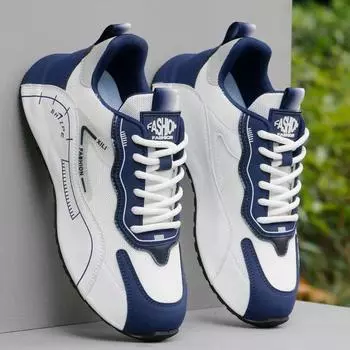 Мужская повседневная обувь Мужские роскошные кроссовки для активного отдыха Легкие износостойкие беговые кроссовки на платформе Спортивная повседневная обувь Tenis Masculino 38 синий