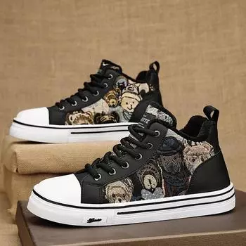 Мужская повседневная обувь на шнуровке для студентов, мужская обувь для работы на открытом воздухе, высококачественные осенне-зимние трендовые ботинки, высокие ботинки для мужчин 39