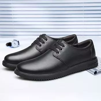 Мужская повседневная обувь на шнуровке, кожаные мокасины без застежек, офисная обувь для мужчин, мокасины для вождения, удобная модная обувь для мужчин 6.5