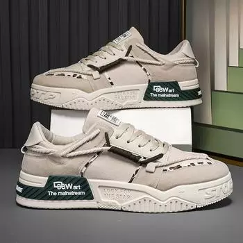 Мужская повседневная обувь на толстой подошве Корейская обувь для скейтбординга Четырехсезонная новая удобная обувь для ходьбы на открытом воздухе с мягкой подошвой Студенческая обувь на плоской подошве 39