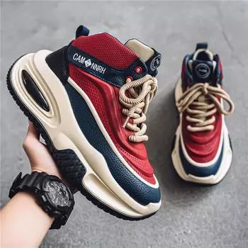 Мужская повседневная обувь на толстой подошве с высоким берцем 2024 года, осень/зима Size 44