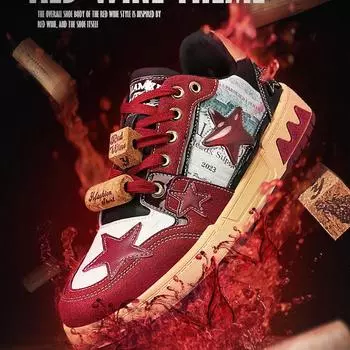 Мужская повседневная обувь на толстой подошве в стиле ретро, весна 2024, студенческая спортивная обувь для досок 39