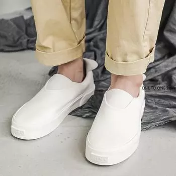 Мужская повседневная обувь, низкие повседневные кроссовки в стиле ретро, модные легкие прогулочные кроссовки без шнуровки с круглым носком на толстой подошве, дышащие уличные кроссовки 39