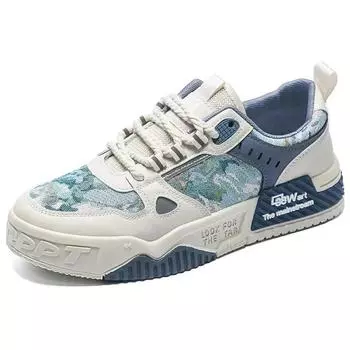 Мужская повседневная обувь, новые модные мужские туфли на плоской подошве, роскошные кроссовки для мужчин 2024 года, повседневные туфли на платформе, новые вулканизированные туфли 39 синий