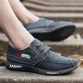 Мужская повседневная обувь, парусиновая обувь, износостойкие противоскользящие мужские дышащие кроссовки, парусиновая обувь 39 синий